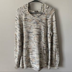 Eddie Bauer Westbridge knit pullover sweater w/ hood & pockets, Size XL